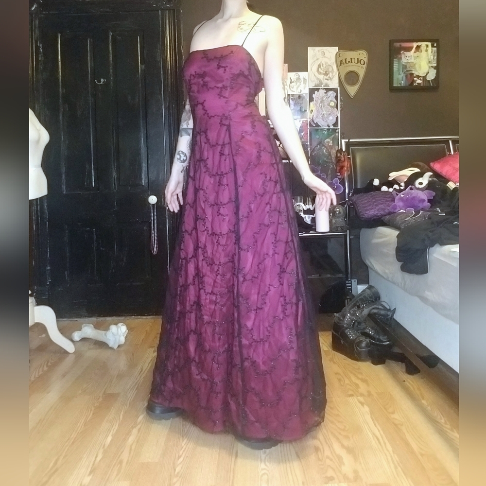 🥀🕸VINTAGE 90S LA GLO PROM DRESS🕸🥀
